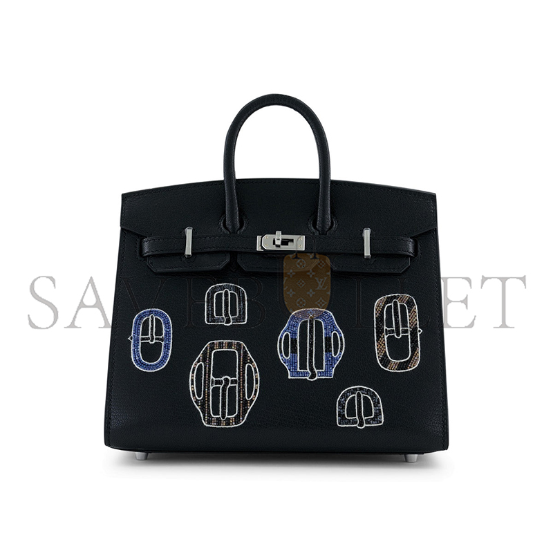 HERMÈS MASTER BIRKIN 20 BOUCLERICE MODERNE CASAQUE CHEVRE BLACK (20*17*11cm)